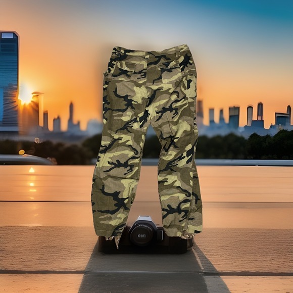 Zoey Beth Capri Pants Womens 16 Camouflage Gorpcore Grunge  Casual 3%‎ Spandex - Picture 2 of 5